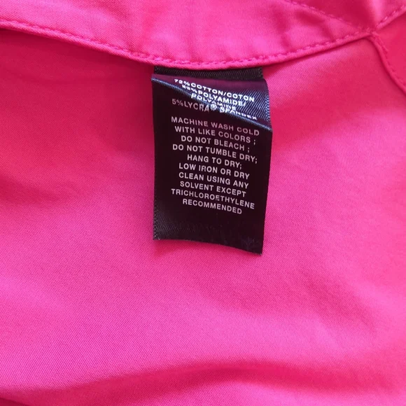 Lafayette 148 New York Hot Pink Button Down Tunic Shirt - Picture 10 of 10